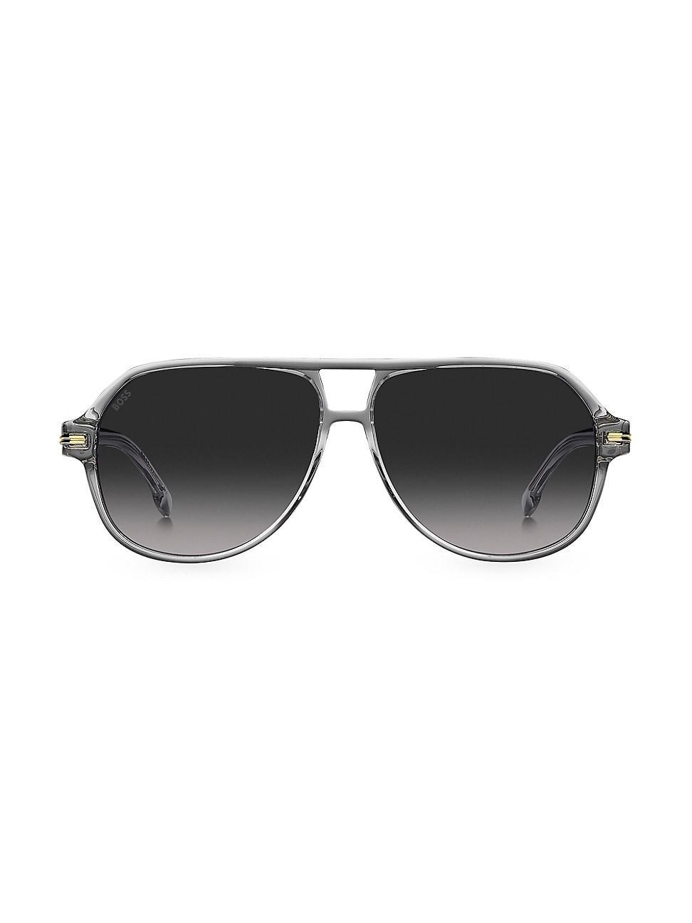 Mens 59MM Acetate Aviator Sunglasses Product Image