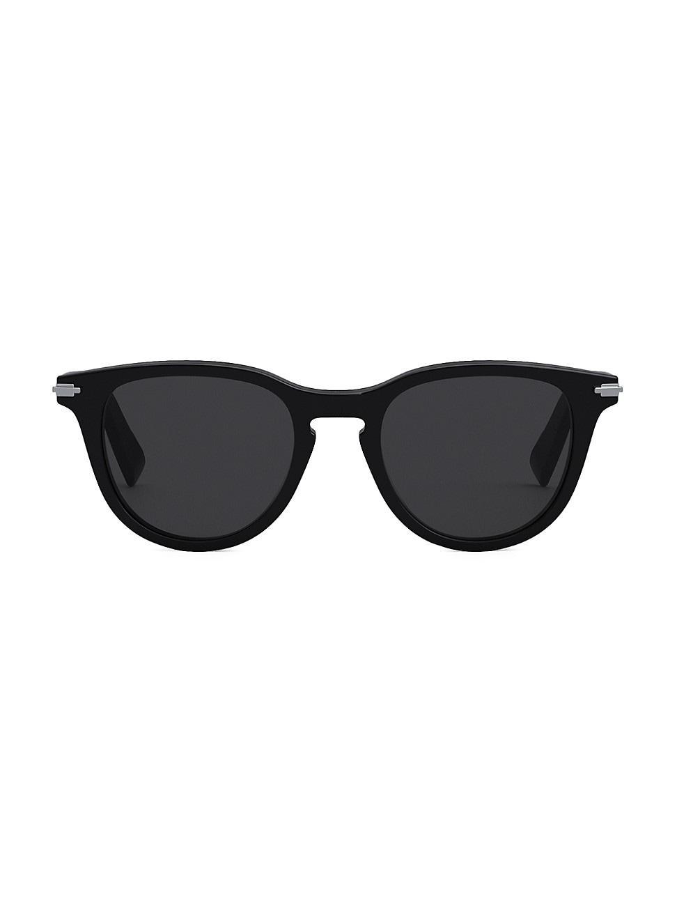 Mens DiorBlackSuit 50MM Round Sunglasses Product Image