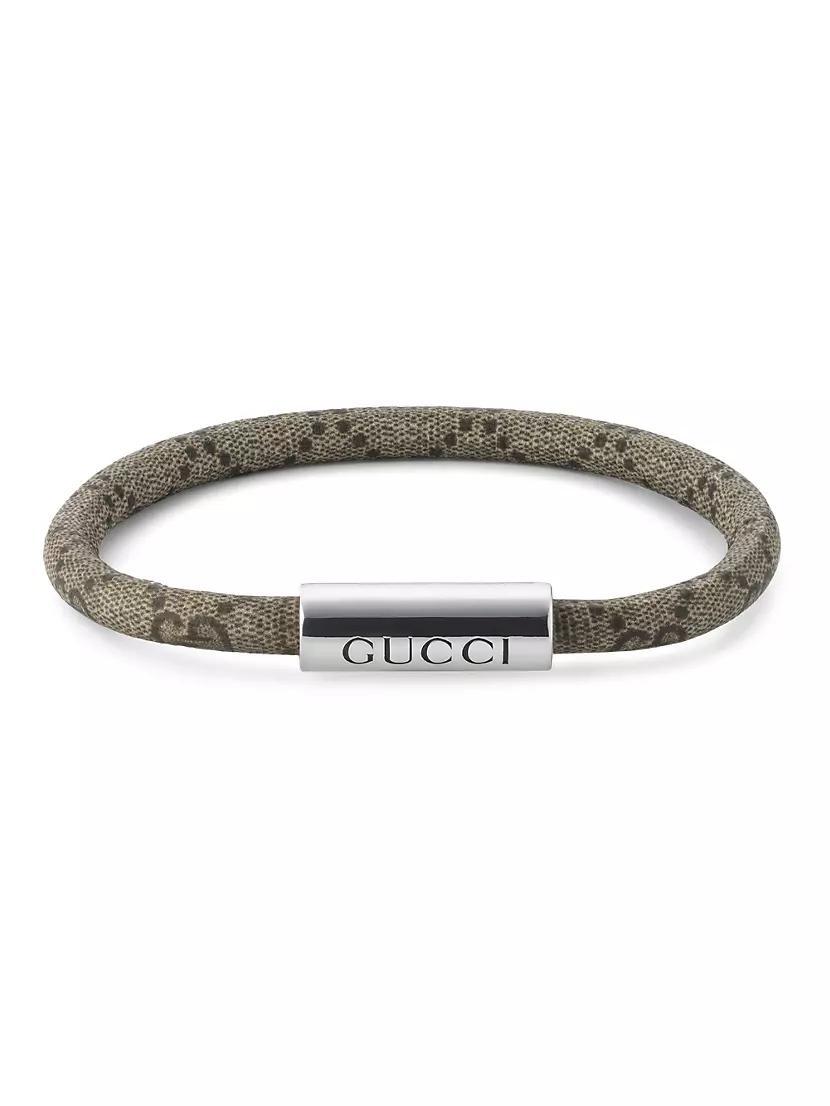 Trademark Canvas & Sterling Silver Logo Bracelet Product Image