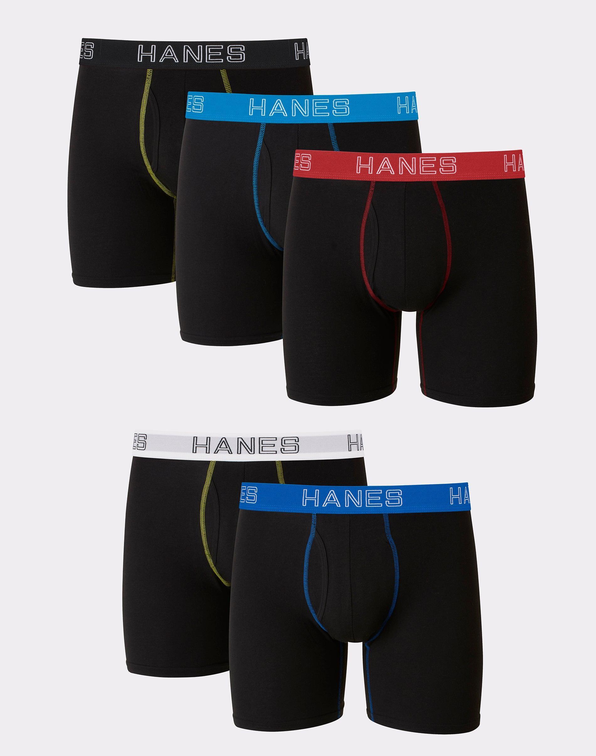 Mens Hanes Ultimate 5-Pack Stretch Boxer Brief Multicolor Product Image