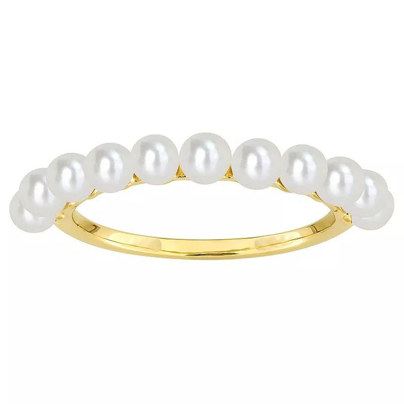 Stella Grace 14k Gold Freshwater Cultured Pearl Single Row Ring, Womens Product Image