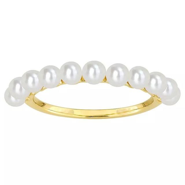 Stella Grace 14k Gold Freshwater Cultured Pearl Single Row Ring, Womens Product Image