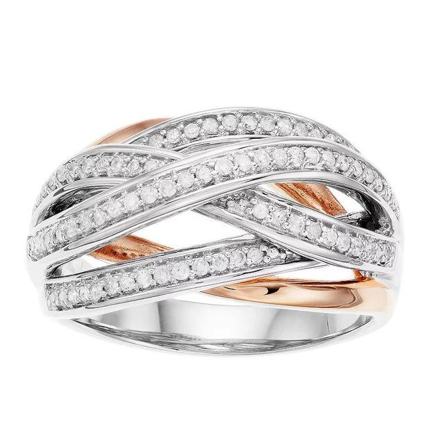 10k Rose Gold 1/3 Carat T.W. Diamond Ring, Womens 10k Gold Product Image