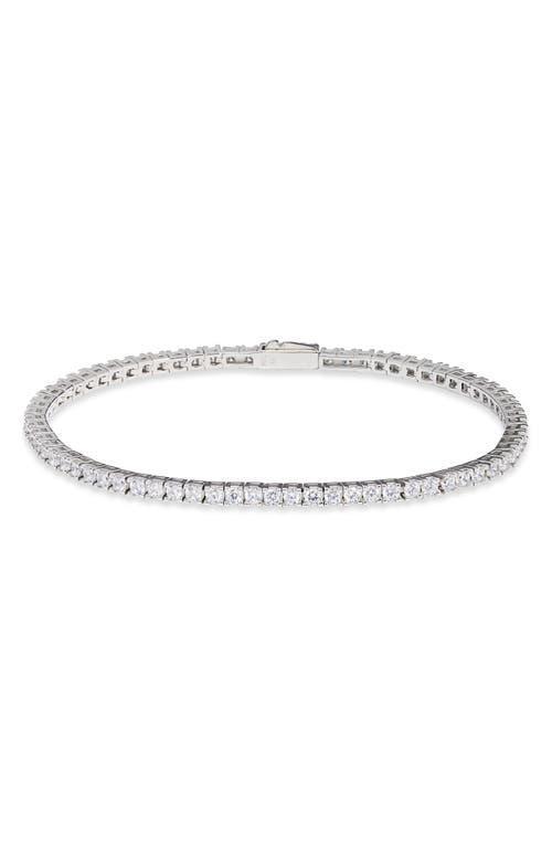 Argento Vivo Sterling Silver Mens Cubic Zirconia Tennis Bracelet Product Image