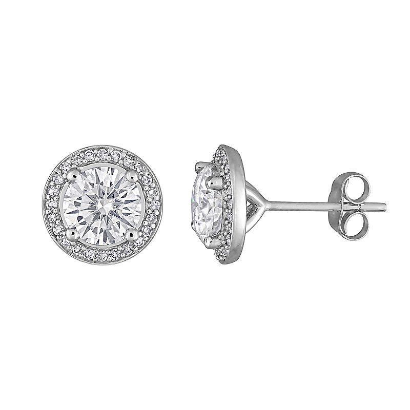 Stella Grace 14k White Gold 1/5 Carat Diamond & Moissanite Stud Earrings, Womens, 14k Whgold Product Image