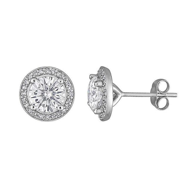 Stella Grace 14k White Gold 1/5 Carat Diamond & Moissanite Stud Earrings, Womens, 14k Whgold Product Image