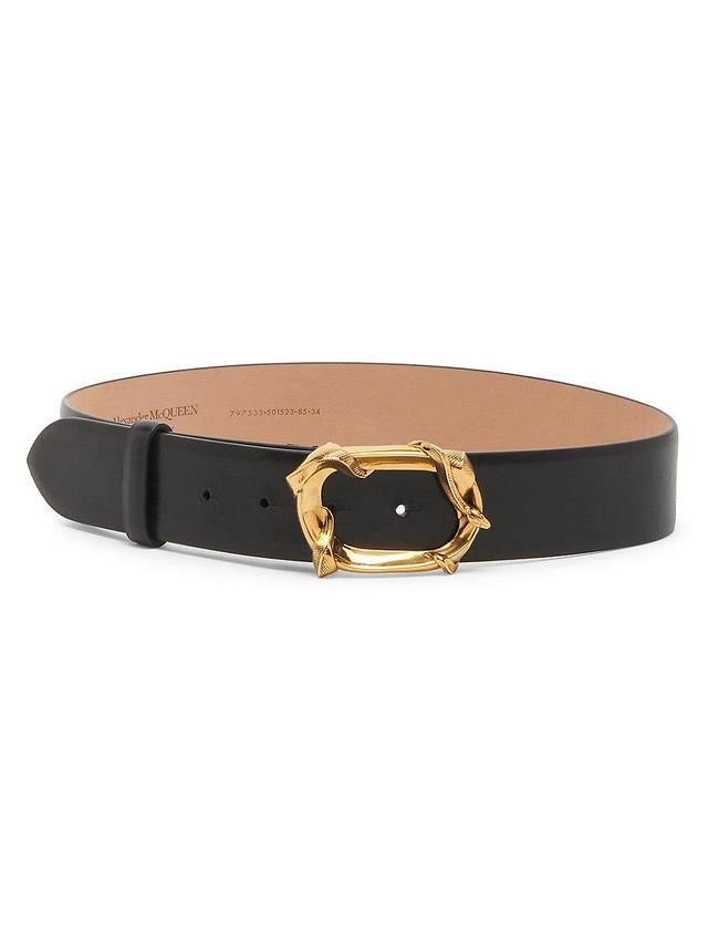 Leather Snake Buckle Belt Product Image