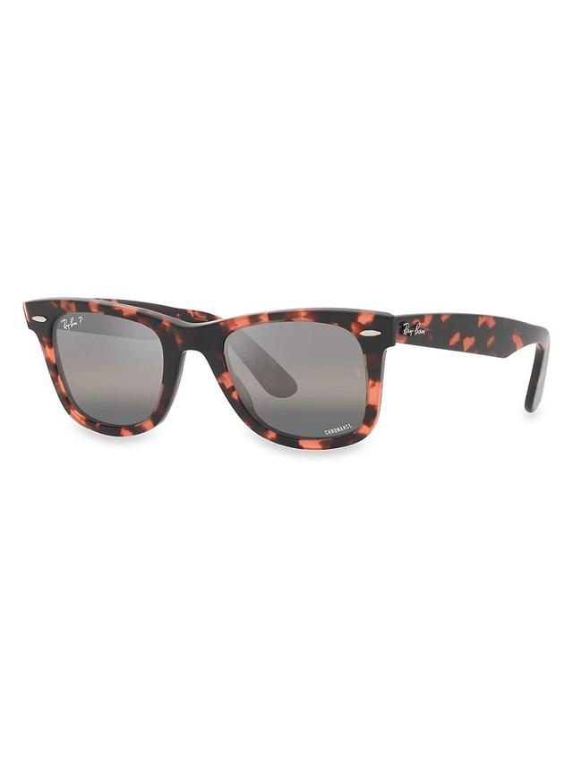 Womens Wayfarer Tortoiseshell Chromance Sunglasses Product Image