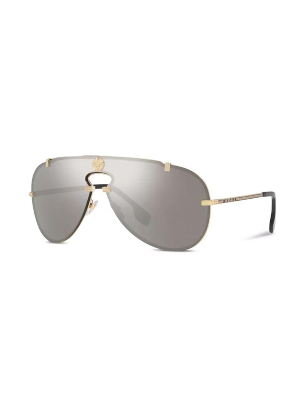 Pilot-frame Sunglasses In Grey Product Image