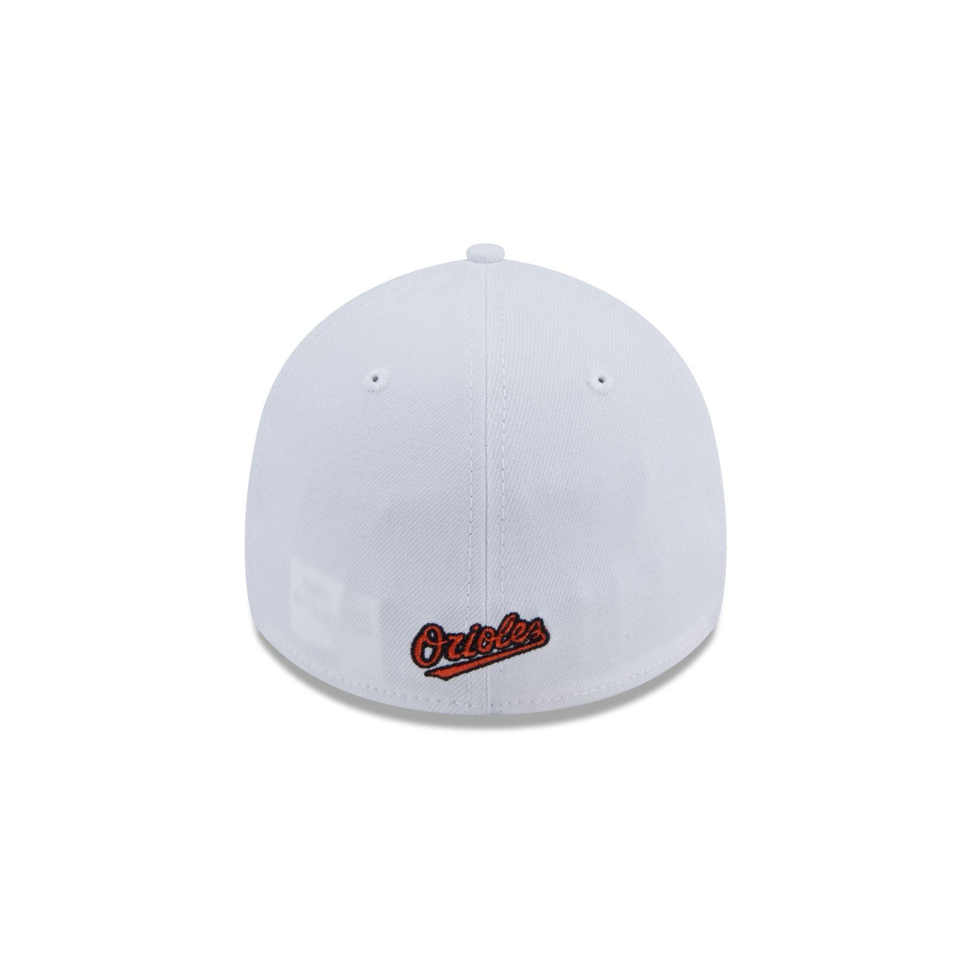 Baltimore Orioles Optic White 39THIRTY Stretch Fit Hat Male Product Image