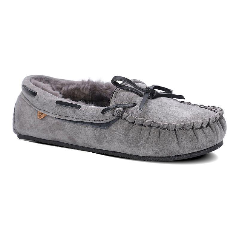 Womens LAMO Hannah Moc Slippers Grey Product Image