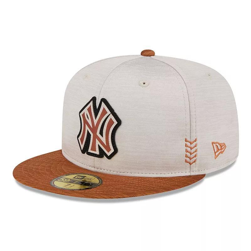 Mens New Era Stone/Brown New York Yankees 2024 Clubhouse 59FIFTY Fitted Hat Product Image