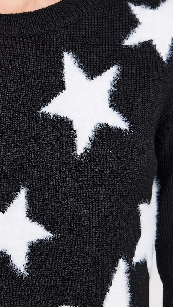 alice + olivia Andora Fuzzy Star Pullover | Shopbop Product Image