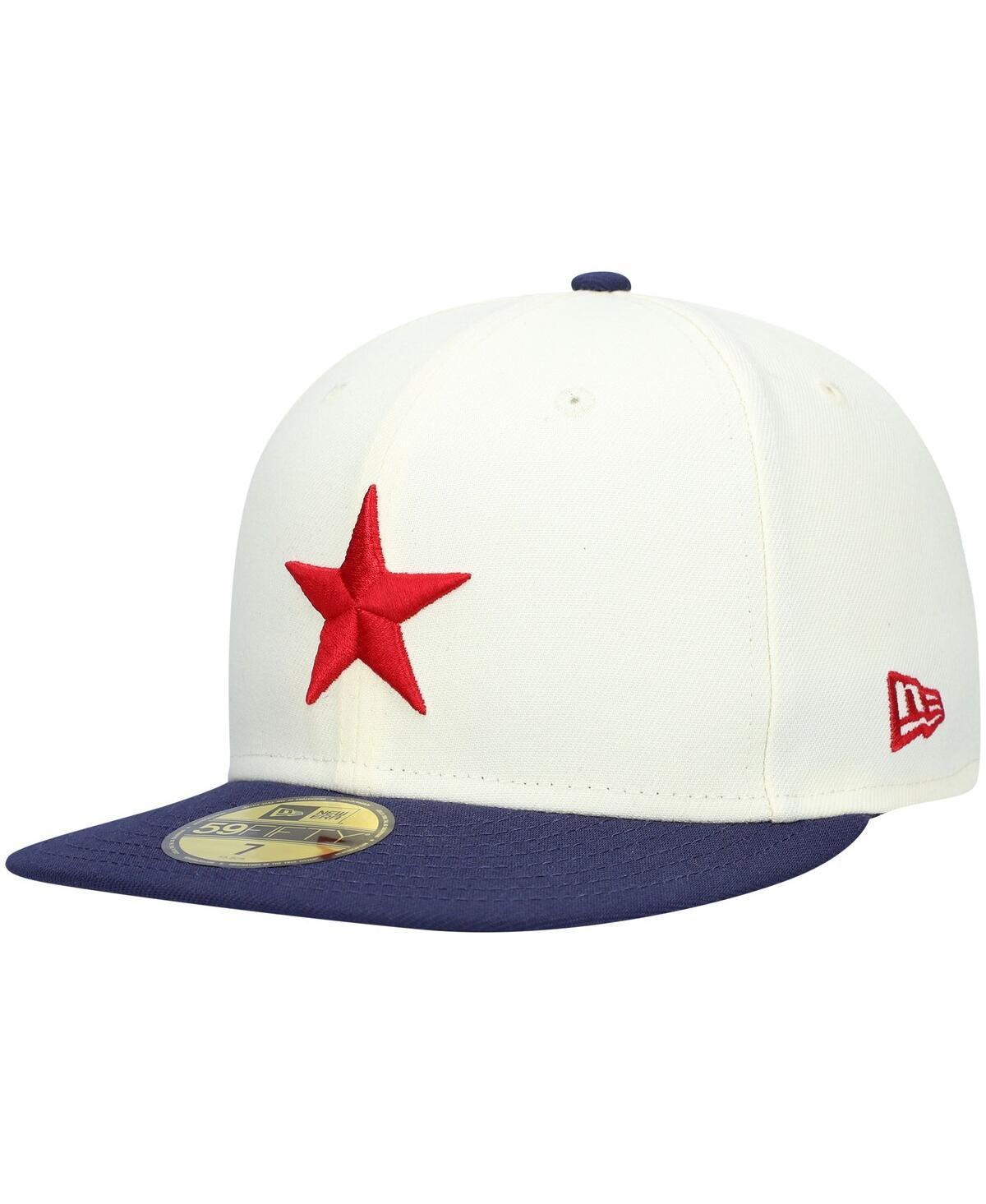 Mens New Era White Detroit Stars Cooperstown Collection Turn Back The Clock 59FIFTY Fitted Hat Product Image