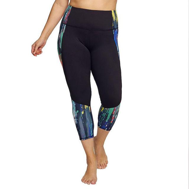 Plus Size Mazu Swim High-Rise Slimming Swim Capri Leggings, Womens Product Image