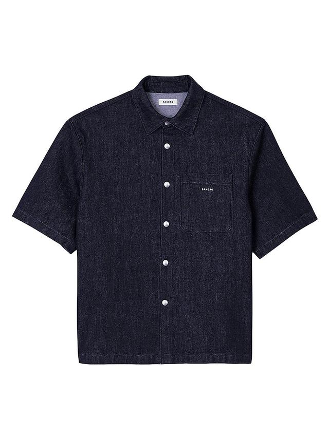 Mens Raw Denim Shirt Product Image