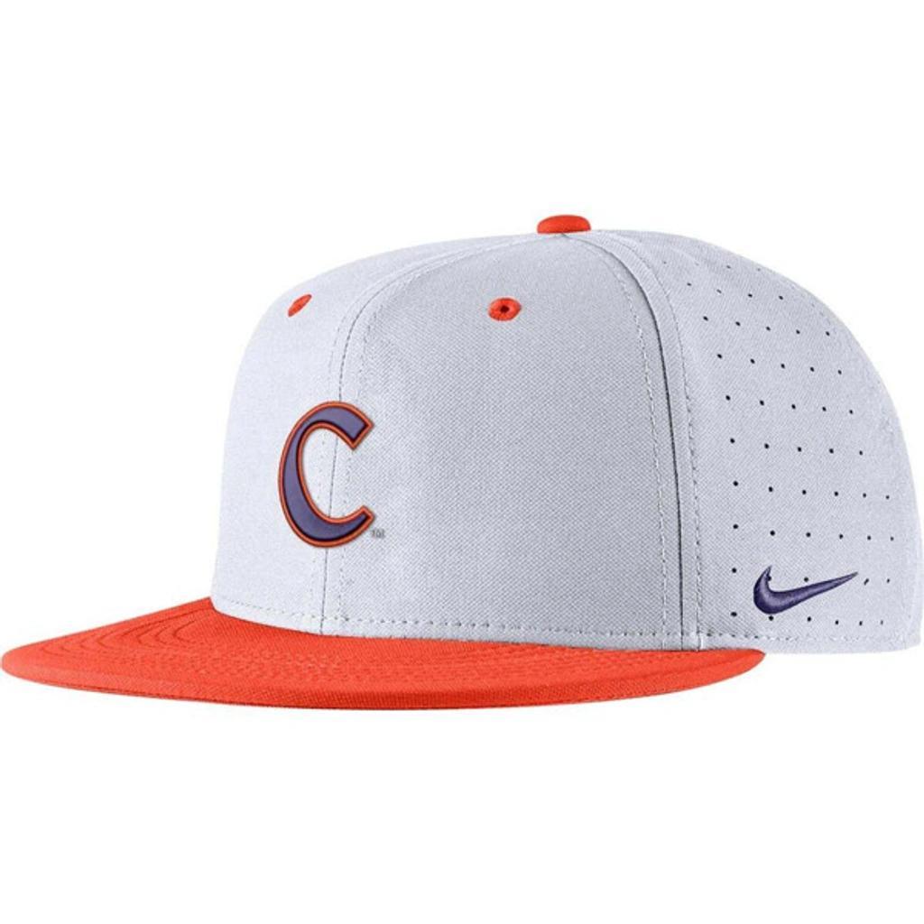 Mens Nike Clemson Tigers Aero True Baseball Performance Fitted Hat Product Image