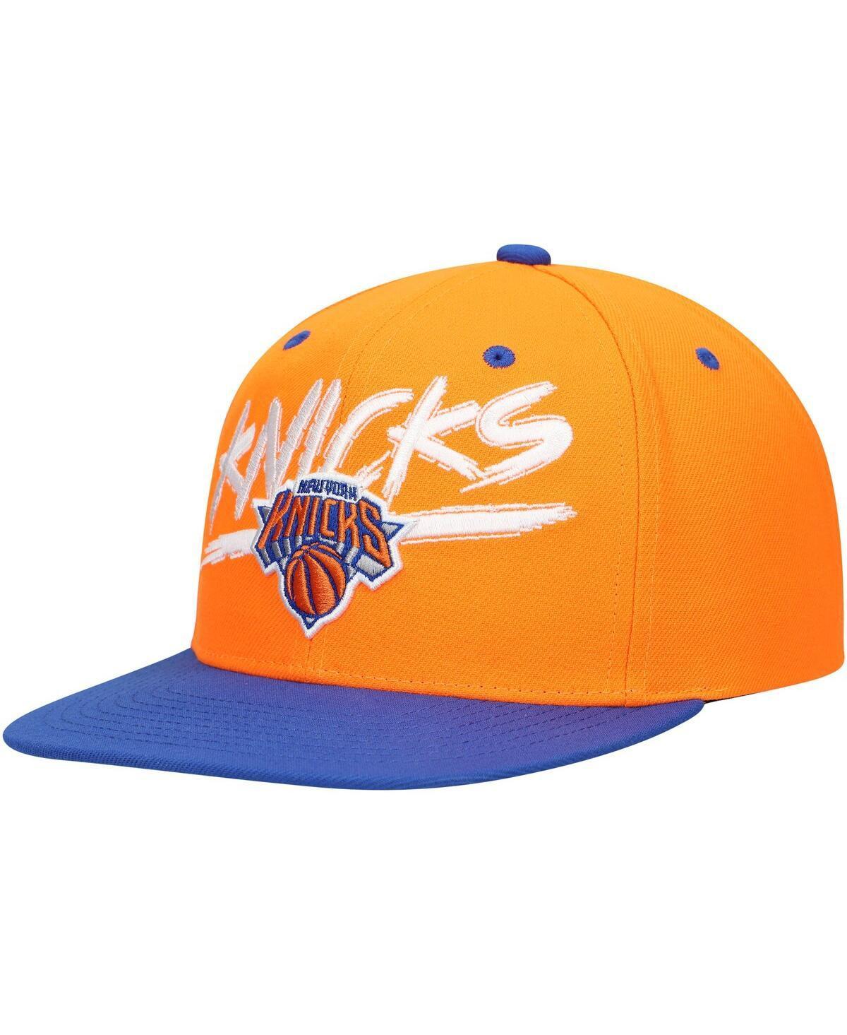 Mens Mitchell & Ness Orange New York Knicks Hardwood Classics Soul Transcript Snapback Hat - Orange Product Image