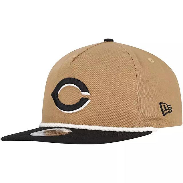 Mens New Era Khaki/Black Cincinnati Reds Golfer Snapback Hat Product Image