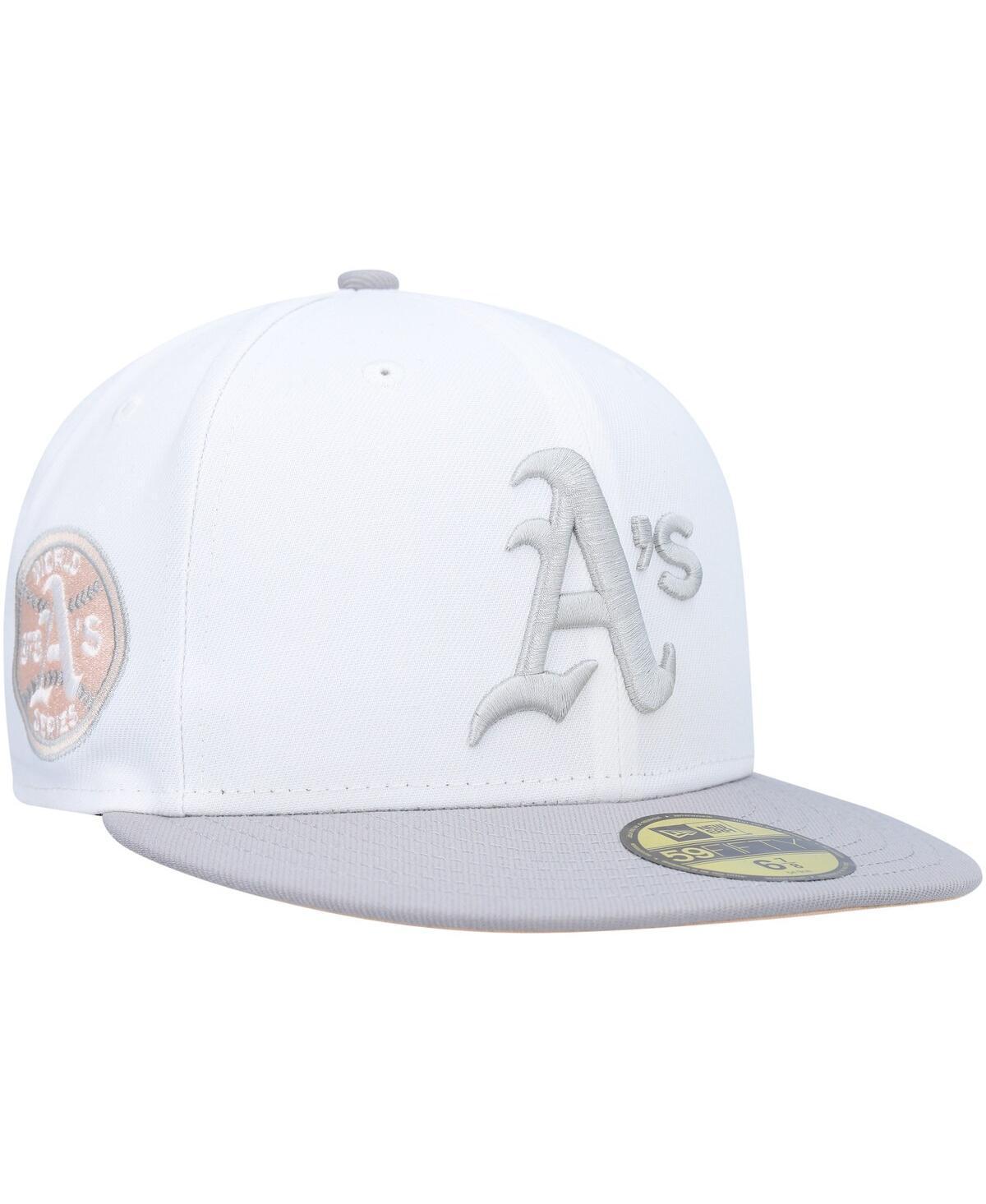 Mens New Era /Gray Oakland Athletics 1972 World Series Side Patch Undervisor 59FIFTY Fitted Hat Product Image