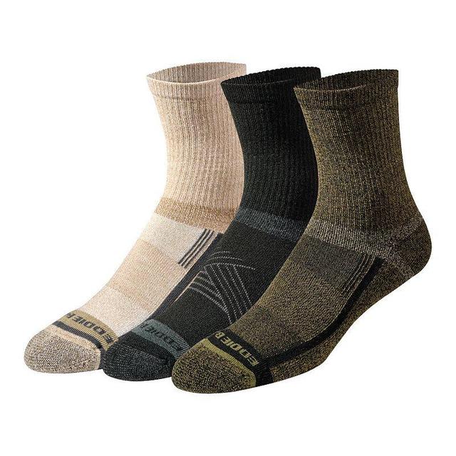 Mens Eddie Bauer Performance Hiking Crew Socks 3-pack Dark Beige Product Image