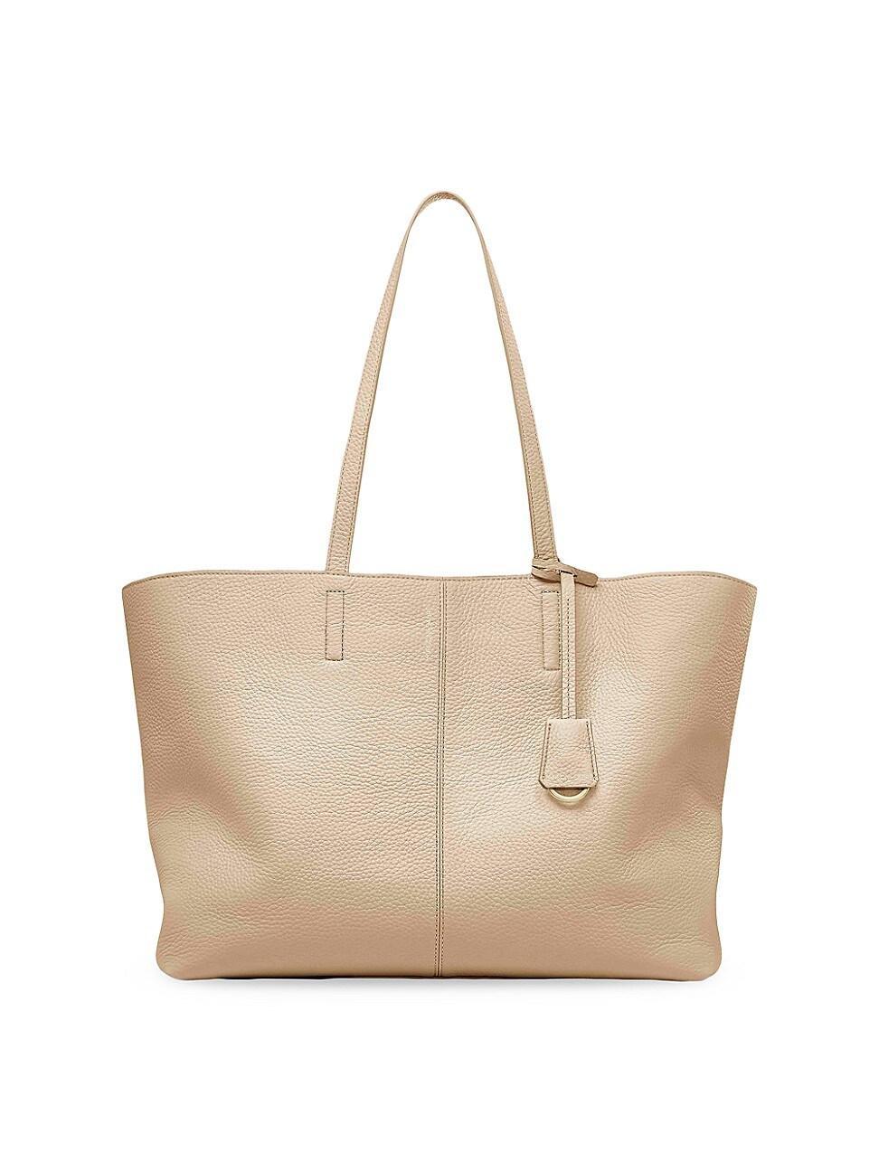 Womens Large Leather Snap Soft Tote Product Image