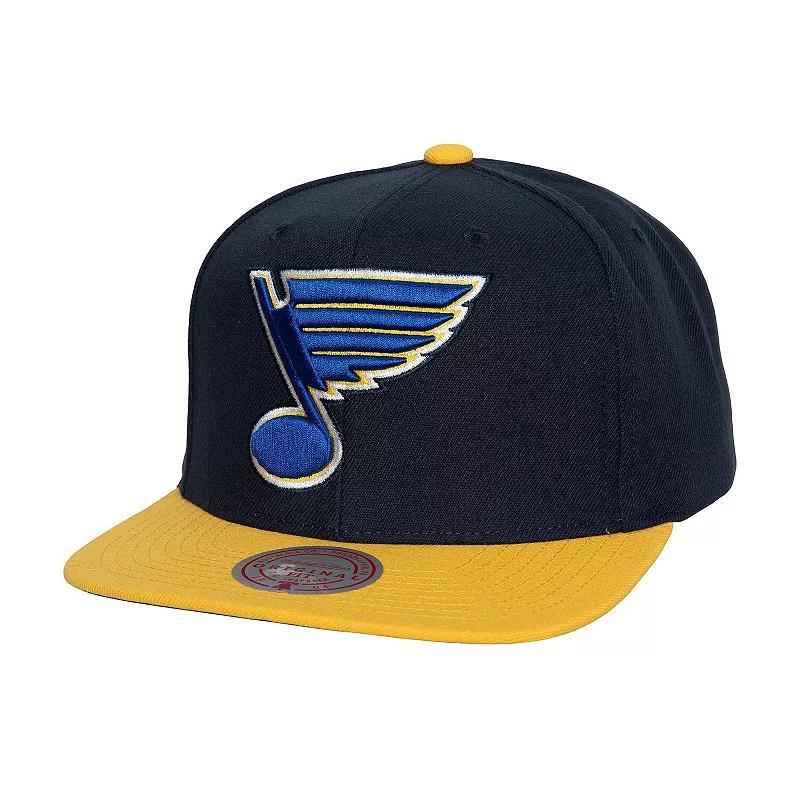 Mens Mitchell & Ness Navy St. Louis Blues Core Team Ground 2.0 Snapback Hat Product Image