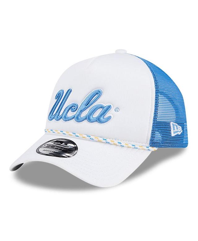 Mens New Era /Blue UCLA Bruins Court Sport Foam A-Frame 9FORTY Adjustable Trucker Hat Product Image