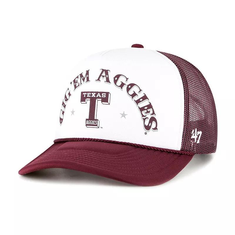 Mens 47 Brand White Texas A&M Aggies Article Foam Front Trucker Hat - White Product Image