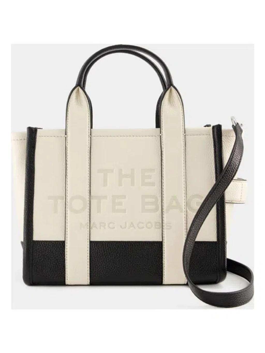 The Colorblock Medium Tote Bag In White Product Image