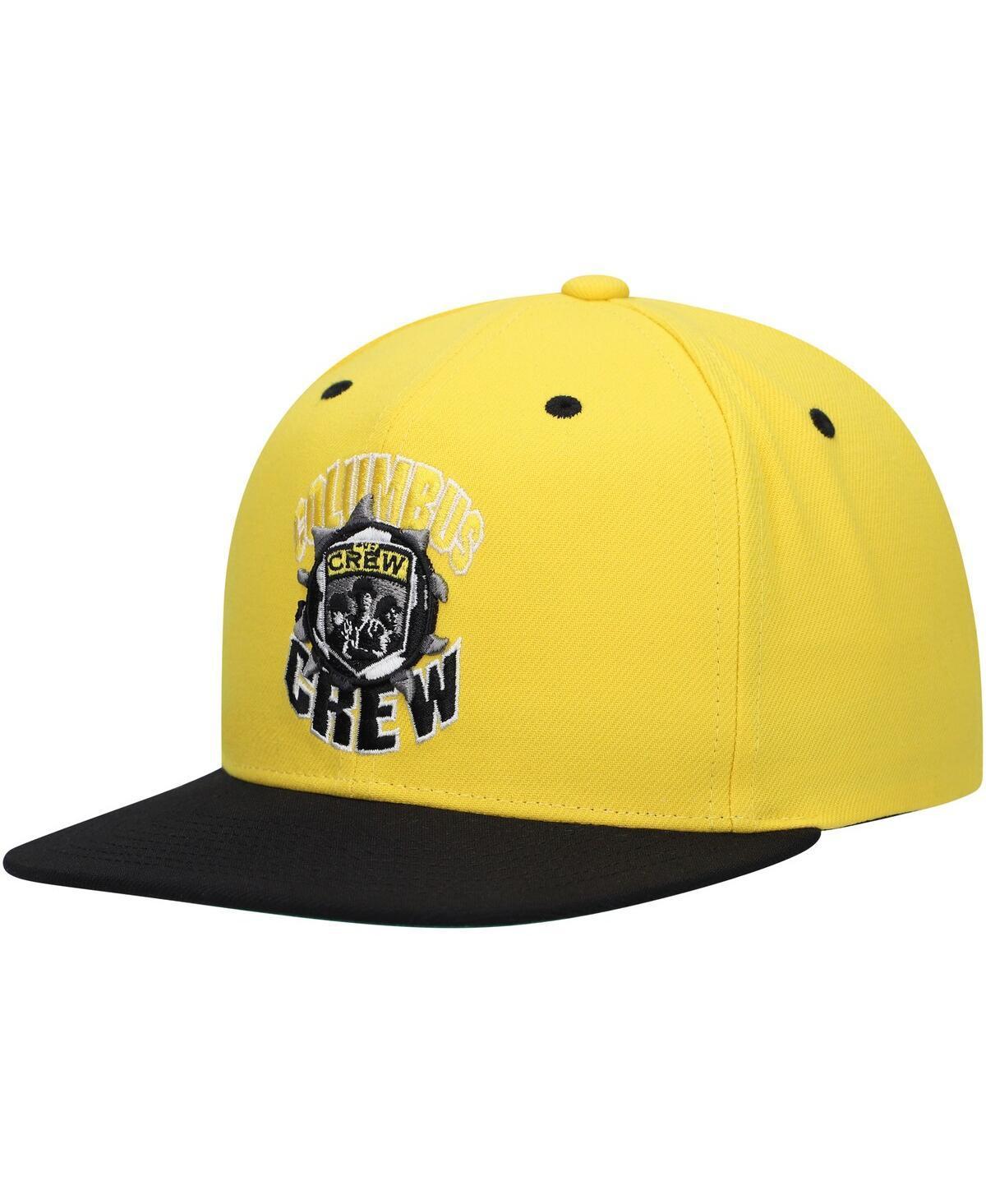 Mens Mitchell & Ness Gold Columbus Crew Breakthrough Snapback Hat Product Image