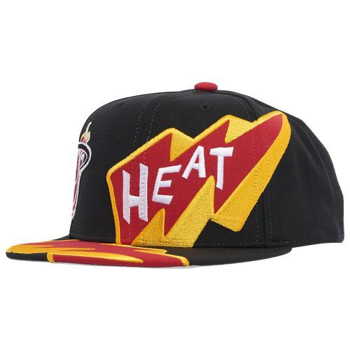 Mitchell & Ness Mens Miami Heat Mitchell & Ness Heat Fast Times Snapback - Mens Product Image