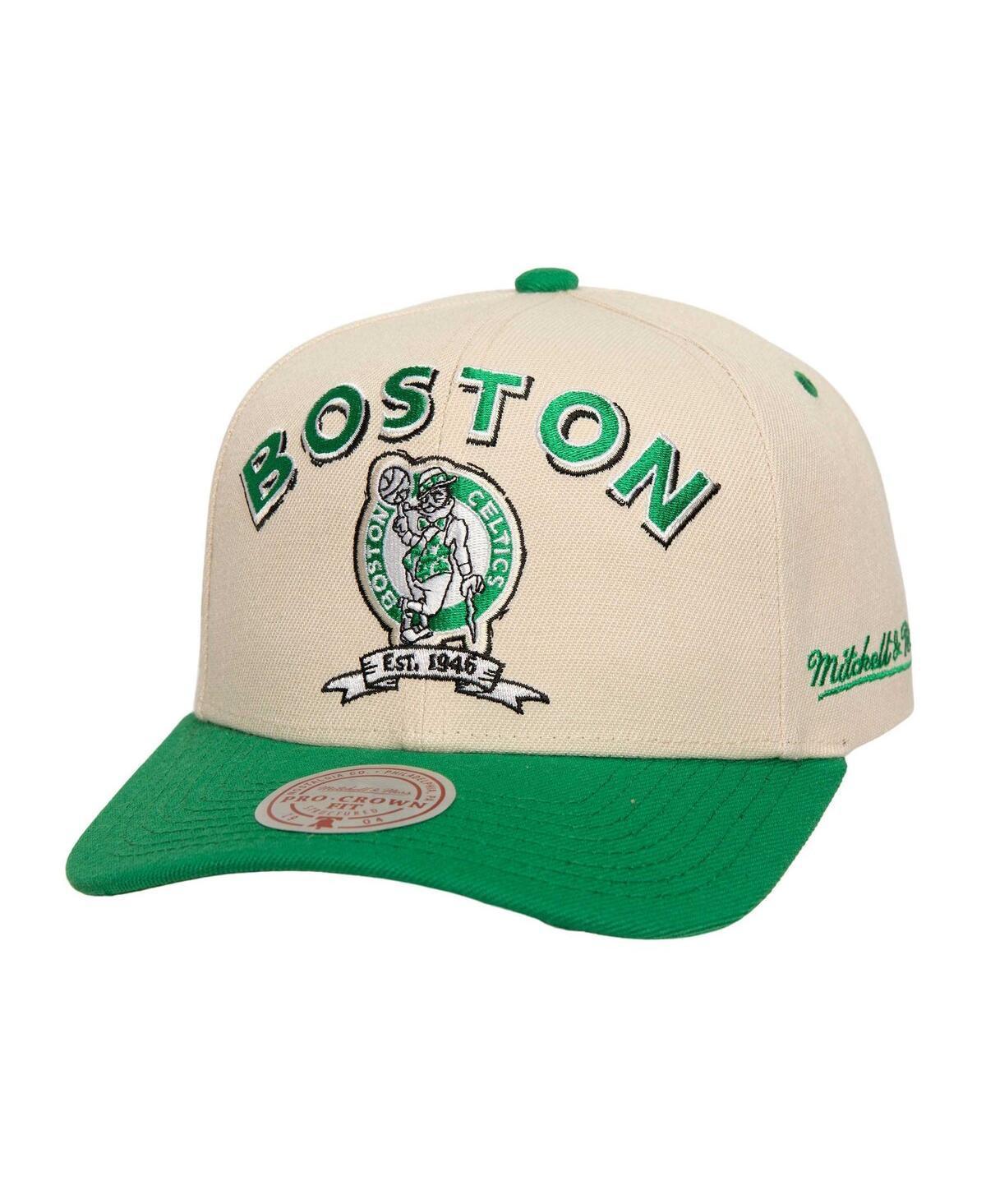 Mitchell & Ness Mens Cream Boston Celtics 17x Nba Champions Soul Legacy Defined Snapback Hat - Cream, Kelly Green Product Image