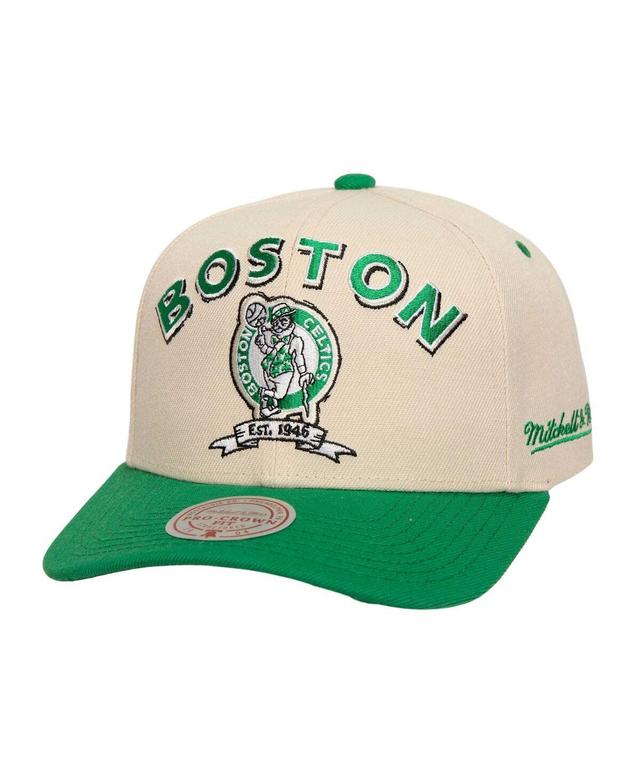 Mitchell & Ness Mens Cream Boston Celtics 17x Nba Champions Soul Legacy Defined Snapback Hat - Cream, Kelly Green Product Image