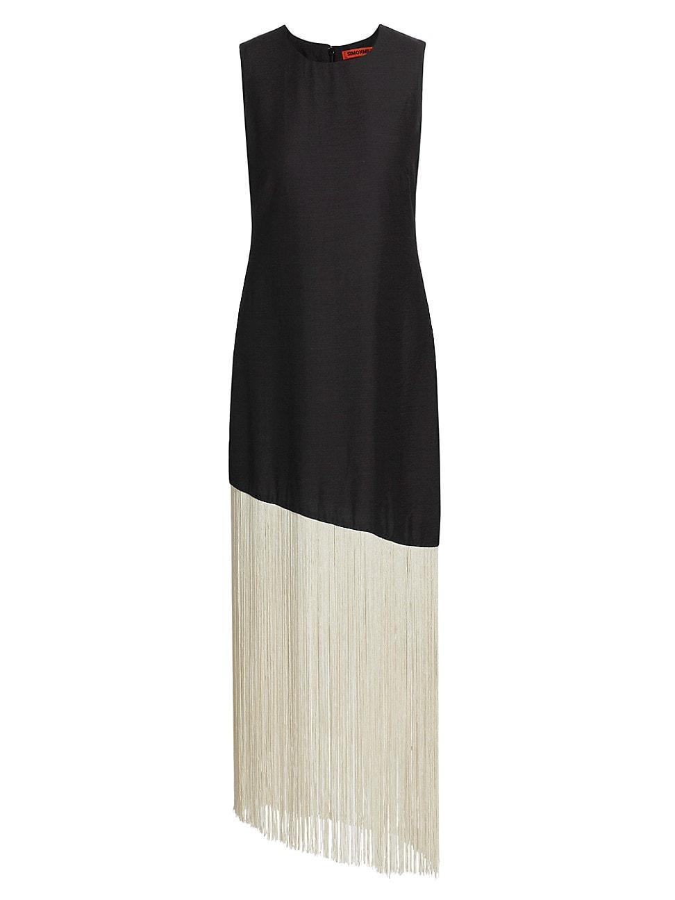 Womens Casablanca Asymmetric Fringe Dress Product Image