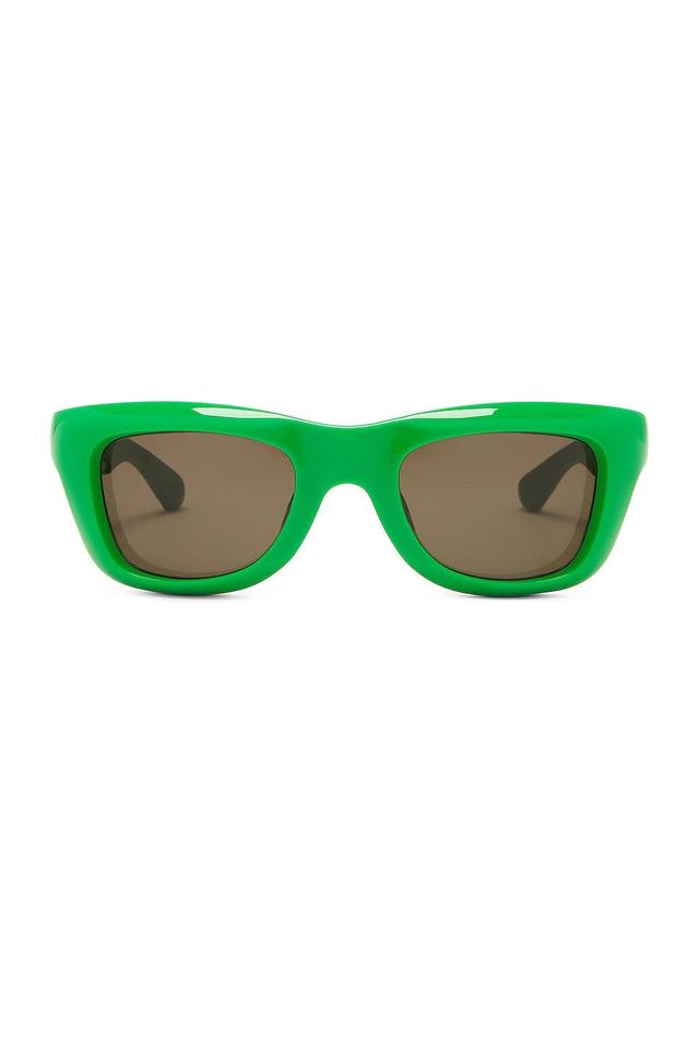 Bottega Veneta Mix Materials Sunglasses in Green Product Image