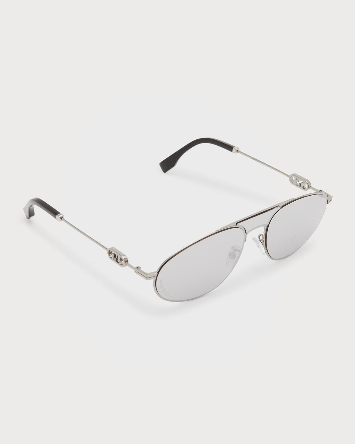 Mens 52MM Geometric Logo Sunglasses Product Image