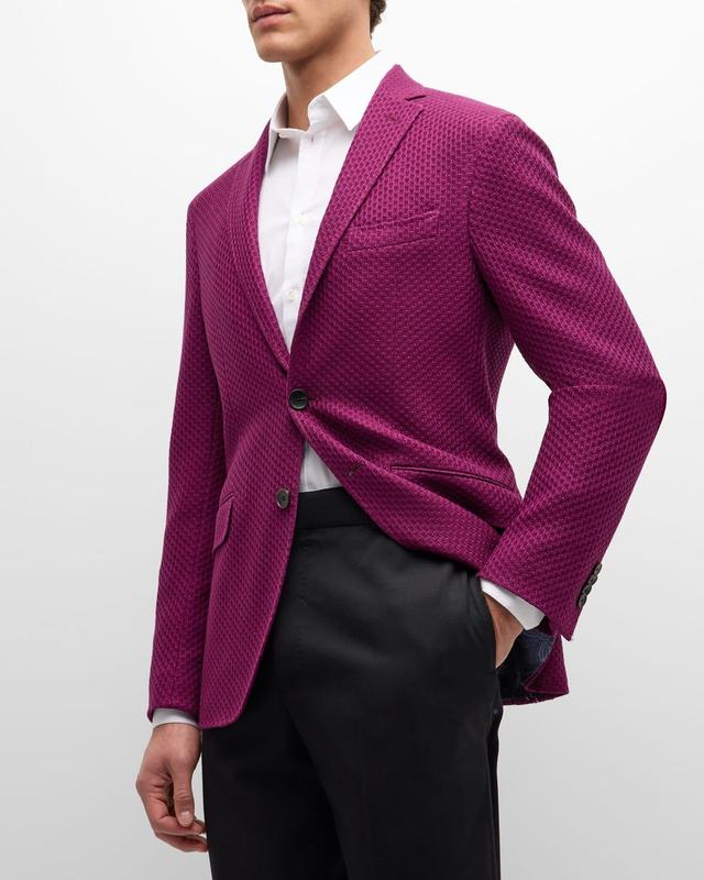 Mens Basic Textured Blazer Product Image