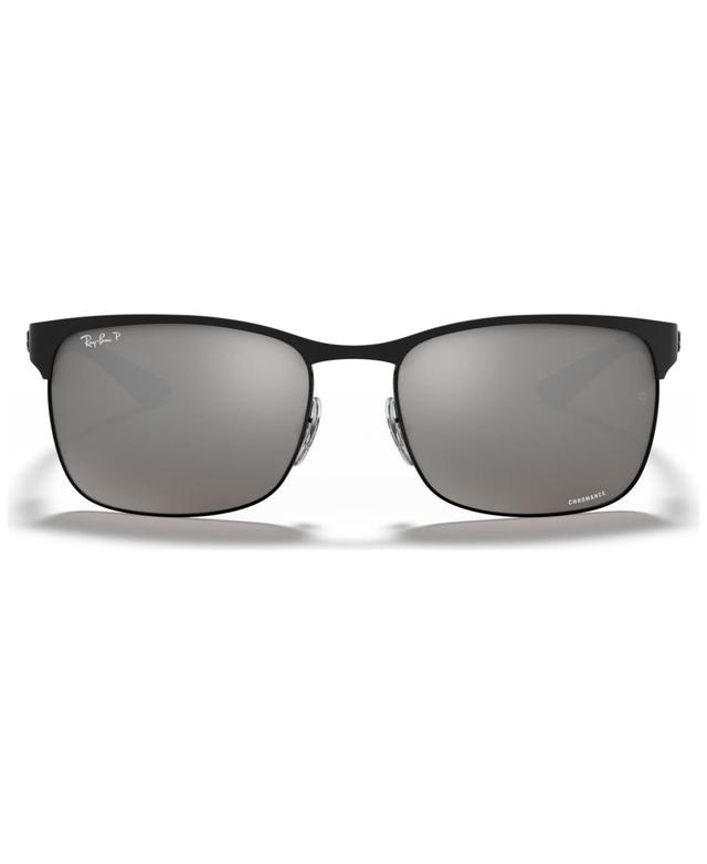 Ray-Ban RB8319CH Chromance Gradient Mirror Polarized Sunglasses - Matte Black/Silver Gradient Chromance Mirror - X-Large Product Image