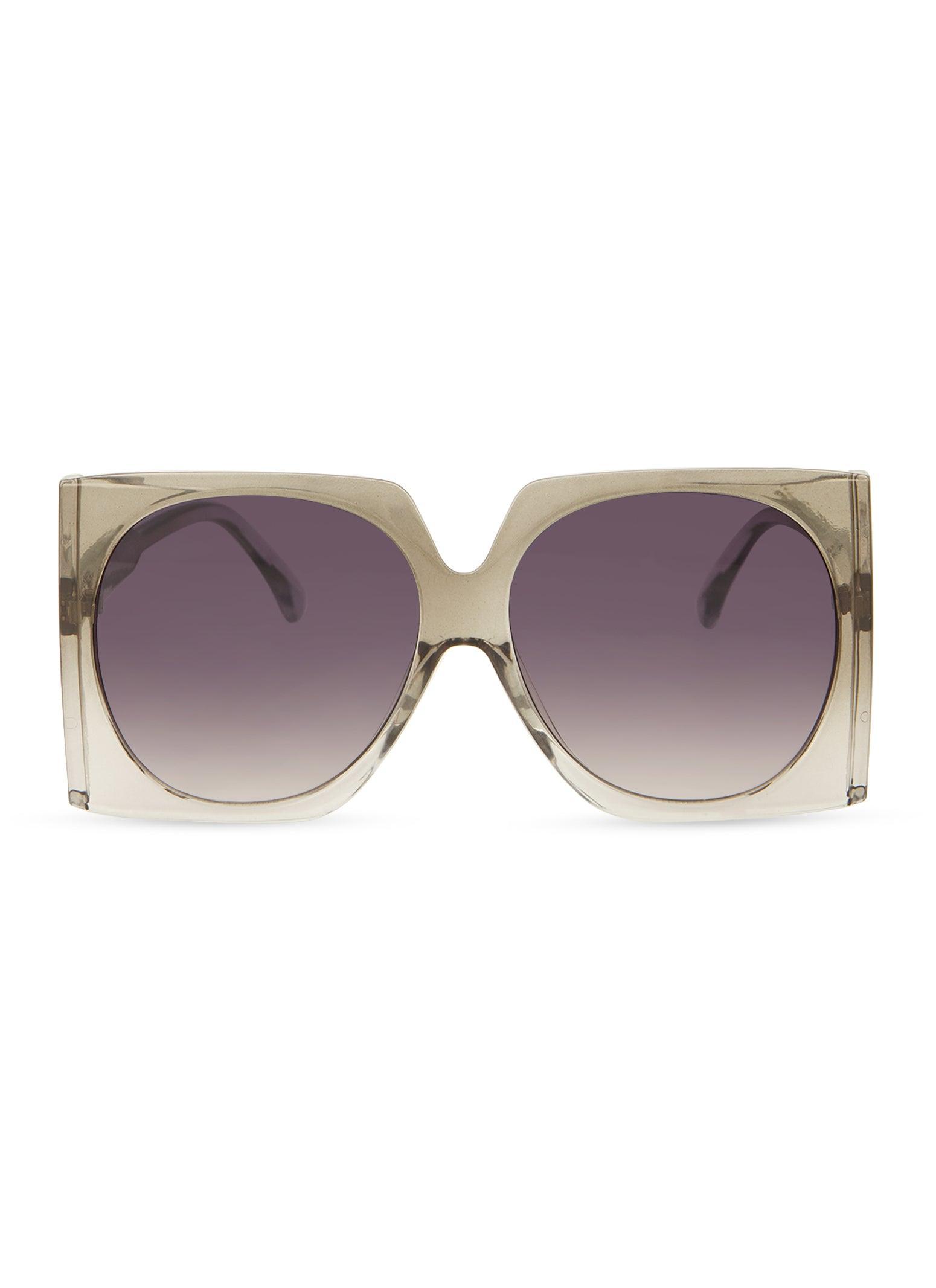 Ombre Clear Frame Oversized Square Sunglasses Female Product Image