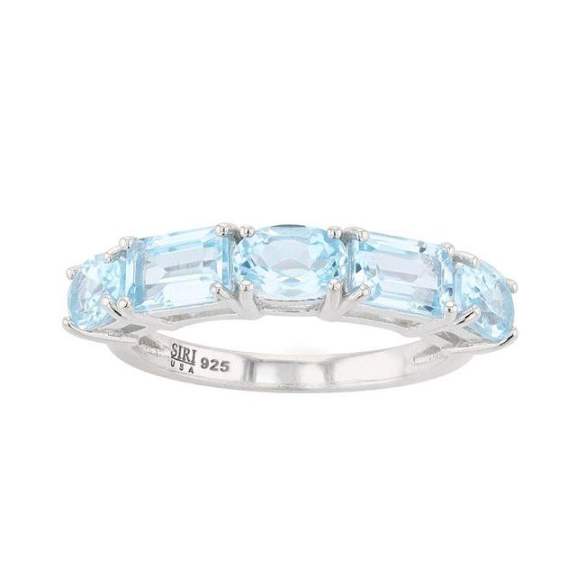 SIRI USA by TJM SIRI Sterling Silver Faceted Sky Blue Topaz Ring, Womens Product Image