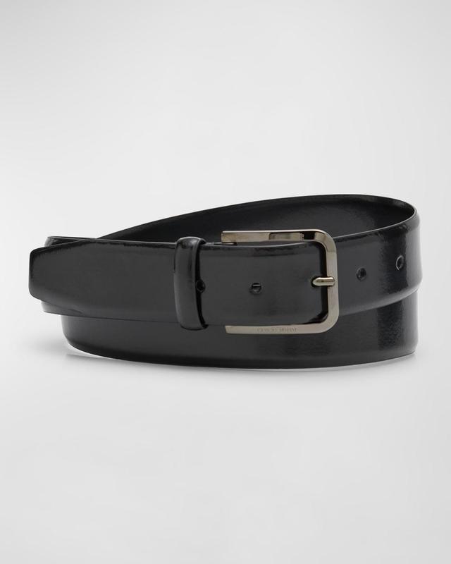 Men's Rectangle-Buckle Leather Belt Product Image