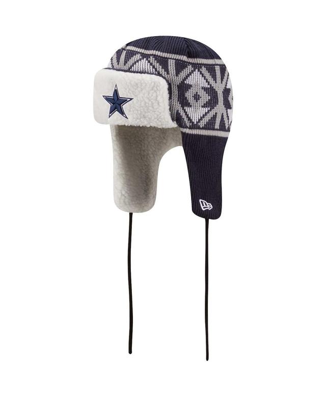 Mens New Era Navy Dallas Cowboys Knit Trapper Hat Product Image