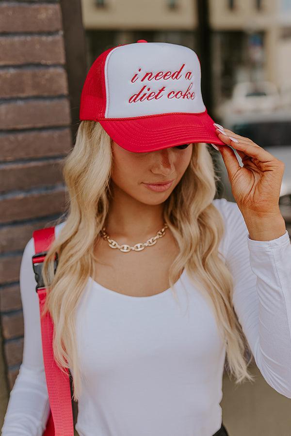 I Need A Diet Coke Embroidered Trucker Hat Product Image