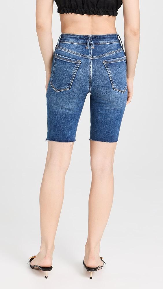 Good American Always Fits Good Legs Bermuda Raw Hem Shorts | Shopbop Product Image