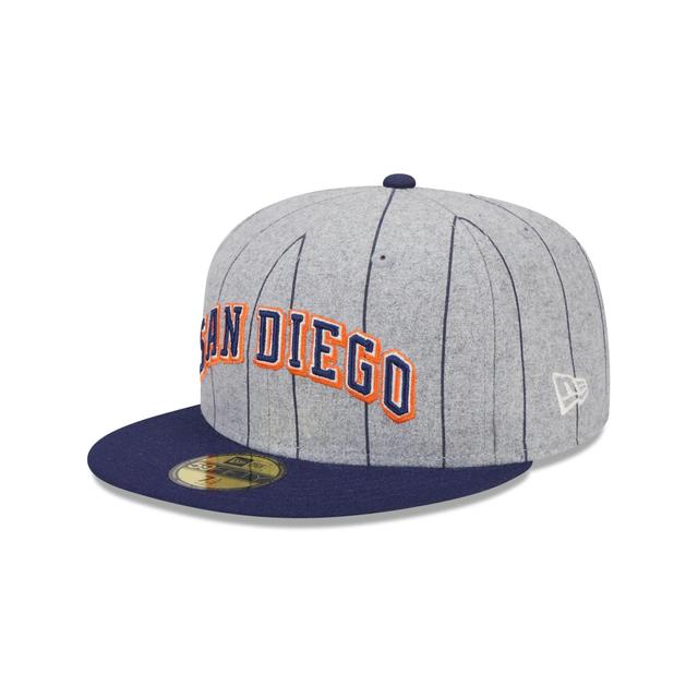 San Diego Padres Heather Pinstripe 59FIFTY Fitted Hat Male Product Image