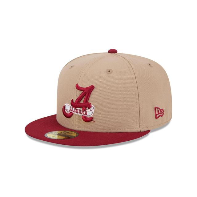 Alabama Crimson Tide Camel College Vault 59FIFTY Fitted Hat Male Product Image