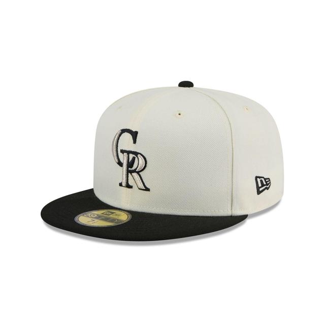 Colorado Rockies Chrome 59FIFTY Fitted Hat Male Product Image