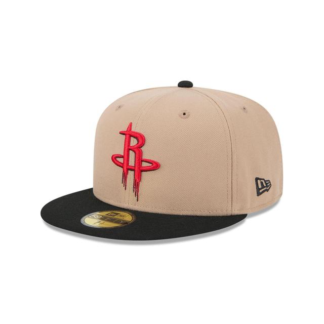 Houston Rockets Camel 59FIFTY Fitted Hat Male Product Image