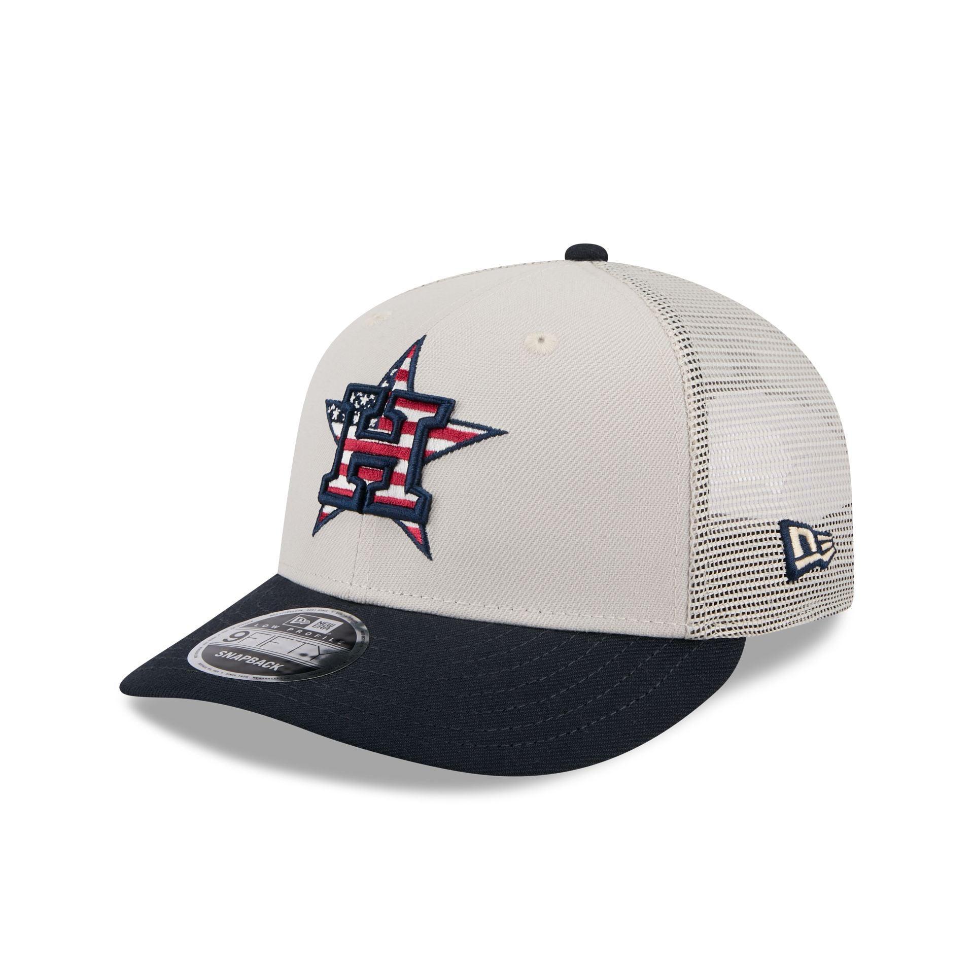 Houston Astros Independence Day 2024 Low Profile 9FIFTY Trucker Hat Male Product Image